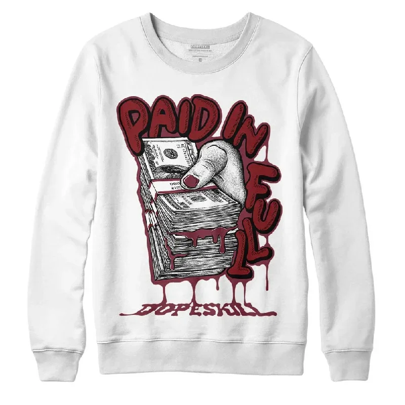 Team Red 1s DopeSkill Sweatshirt Paid In Full Graphic