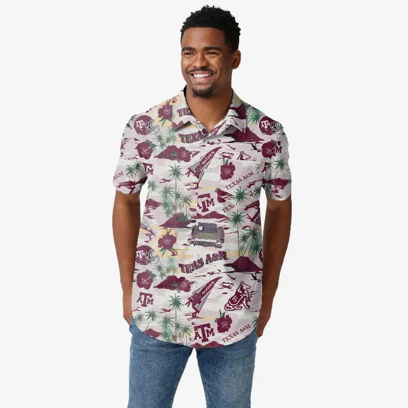 Texas A&M Aggies Thematic Stadium Print Button Up Shirt