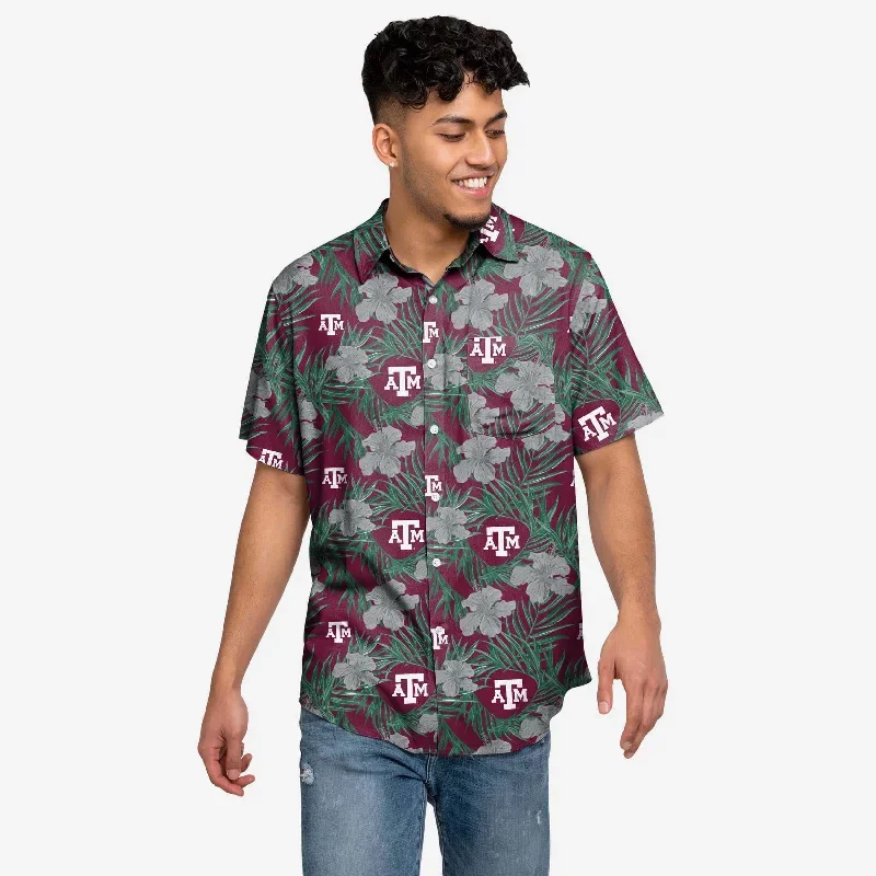 Texas A&M Aggies Hibiscus Button Up Shirt