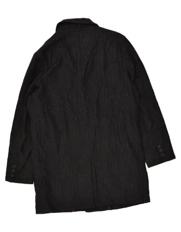 tommy-hilfiger-mens-overcoat-uk-40-large-black-pinstripe-wool