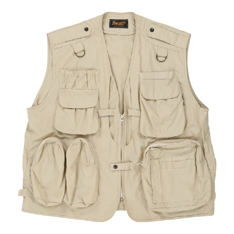 Basket Cargo Gilet - Large Beige Cotton