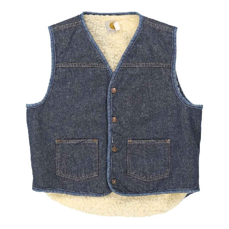 Carhartt Denim Gilet - Large Blue Cotton