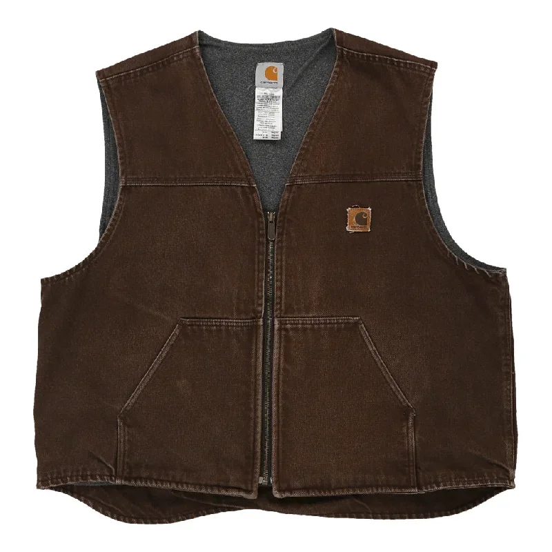 Carhartt Gilet - 2XL Brown Cotton Blend