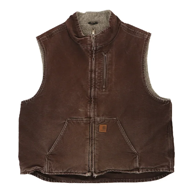 Carhartt Gilet - 2XL Brown Cotton