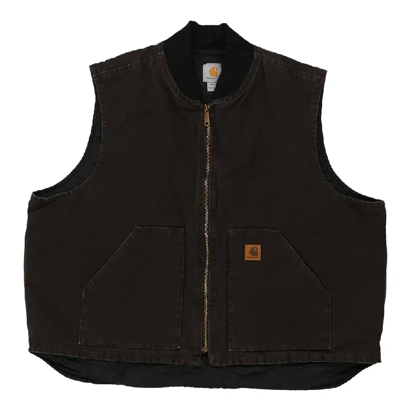 Carhartt Gilet - 3XL Brown Cotton