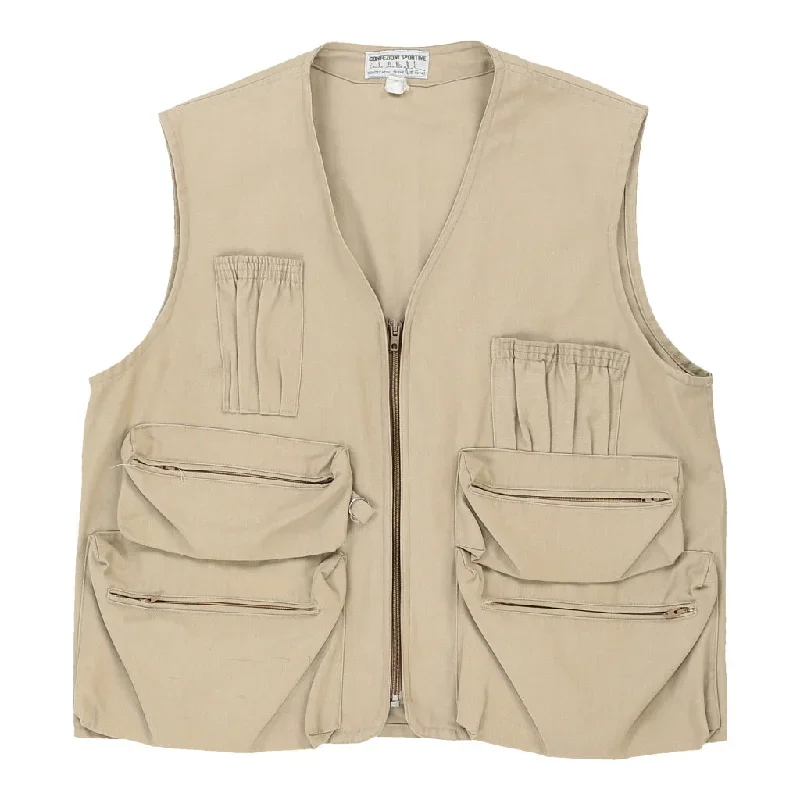 Carlo Maltagliati Gilet - Large Beige Polyester