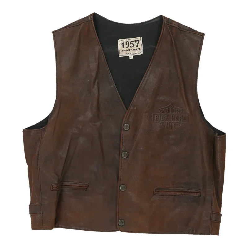 Harley Davidson 1957 Gilet - XL Brown Leather