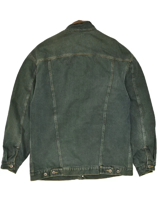 vintage-mens-denim-jacket-uk-40-large-green-cotton