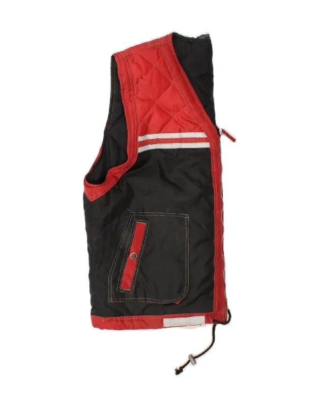 vintage-mens-graphic-gilet-uk-42-xl-red-colourblock-polyamide