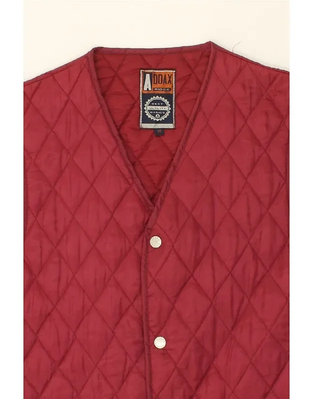 vintage-mens-quilted-gilet-uk-38-medium-red-polyester