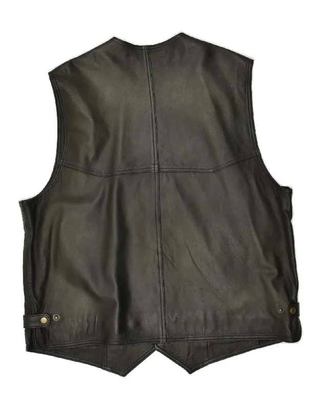 vintage-mens-slim-leather-waistcoat-it-56-3xl-black-leather