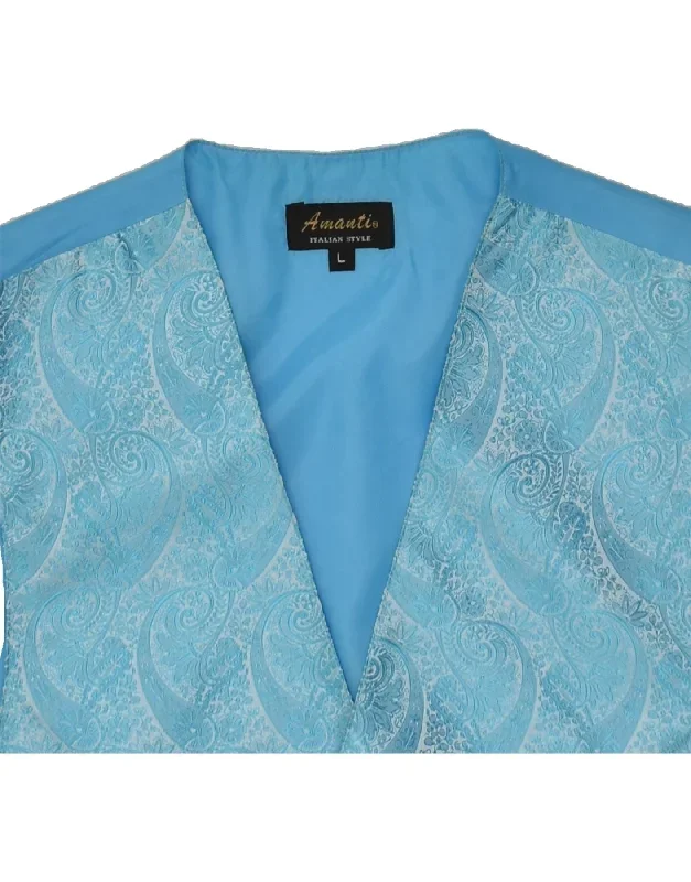 vintage-mens-waistcoat-large-blue-paisley-polyester