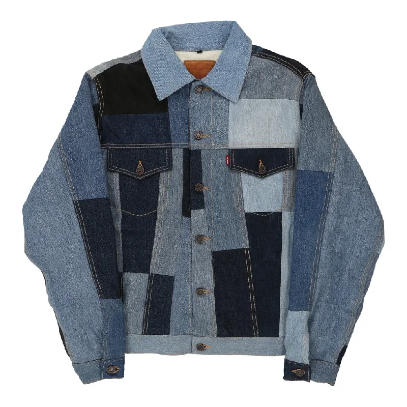 Rework Levis Denim Jacket - Large Blue Cotton