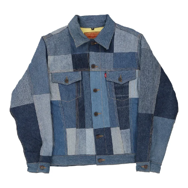 Rework Levis Denim Jacket - Medium Blue Cotton