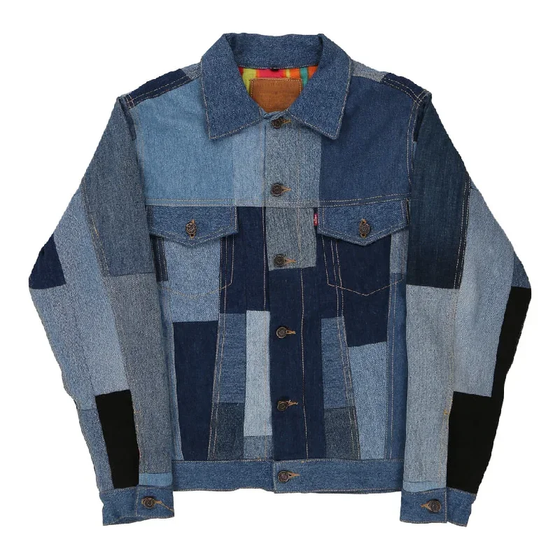 Rework Levis Denim Jacket - Medium Blue Cotton