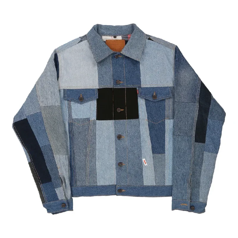 Rework Levis Denim Jacket - XL Blue Cotton