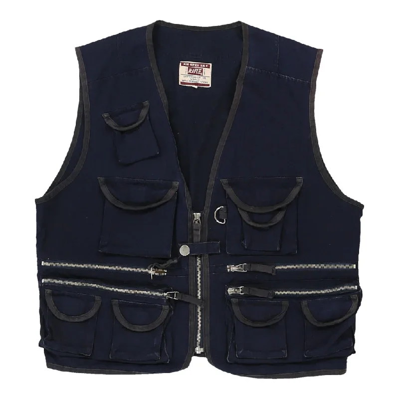 Rifle Gilet - Medium Navy Cotton Blend