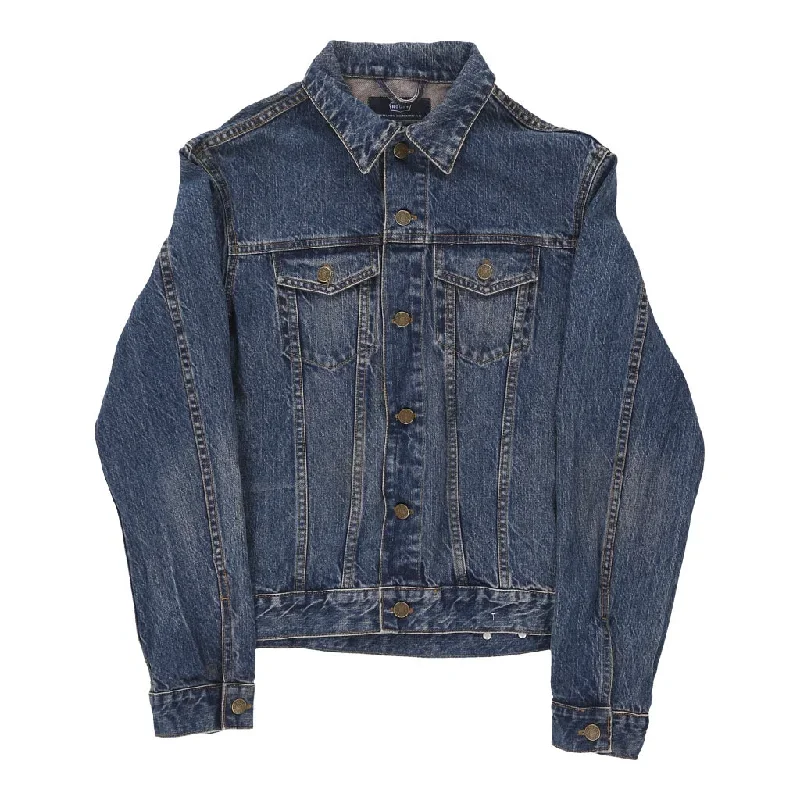 Vintage Rocky Denim Jacket - Small Blue Cotton