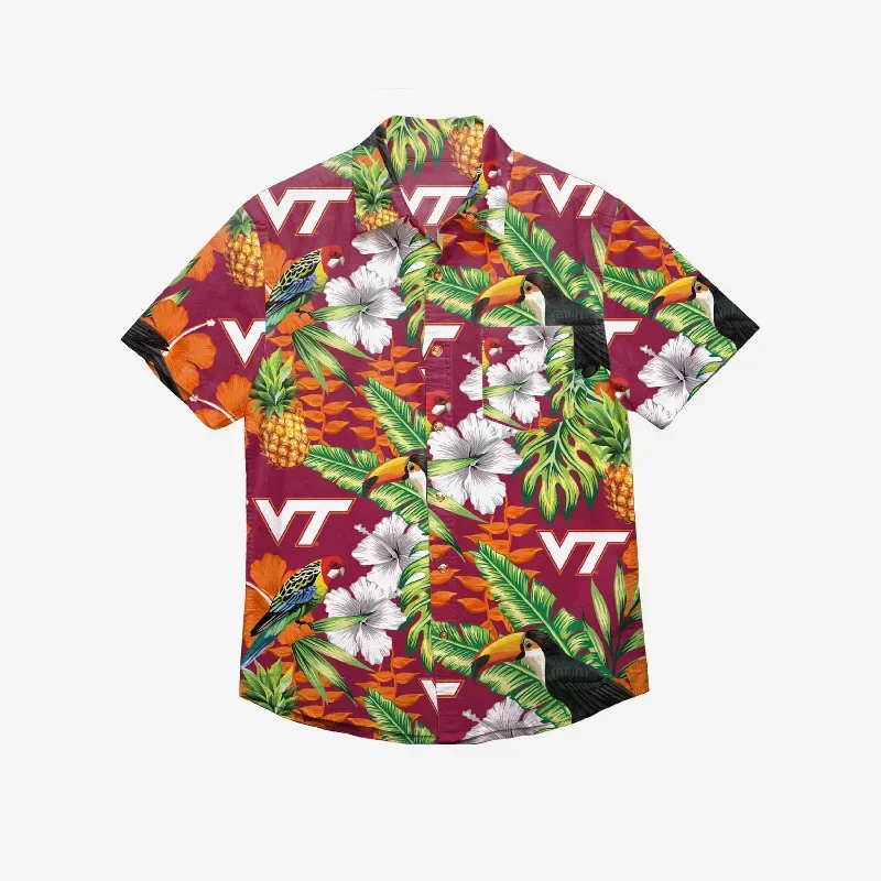 virginia-tech-hokies-floral-button-up-shirt