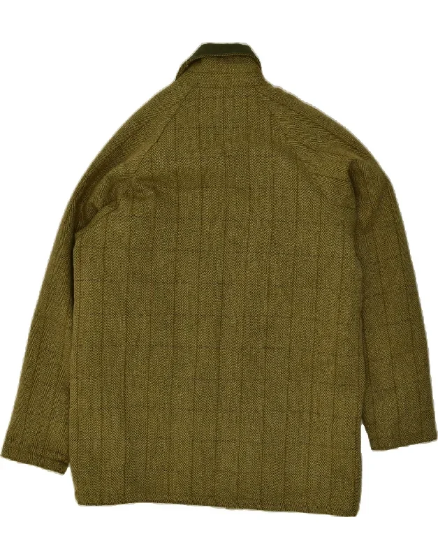 walker-and-hawkes-mens-windbreaker-coat-uk-40-large-green-herringbone-wool