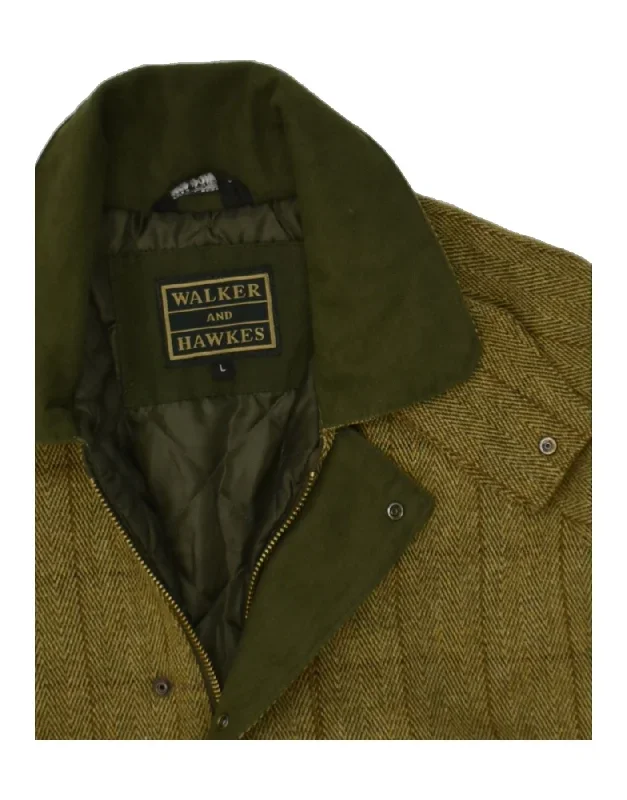 walker-and-hawkes-mens-windbreaker-coat-uk-40-large-green-herringbone-wool