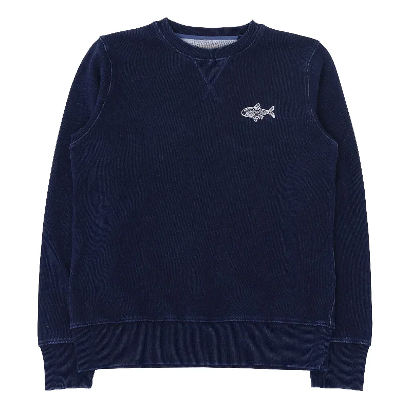 Wash Indigo Sweat - Blue - Fish