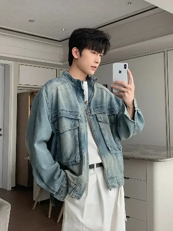 Washed Light Blue Denim Jacket